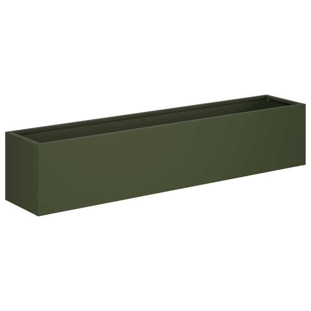 Garten-pflanzgefäß Olivgrün 100 X 20 X 20 Cm Vidaxl