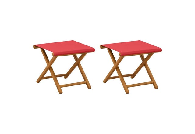 Liegestuhl 2 Pcs Massives Eukalyptus Holz Rot Vidaxl