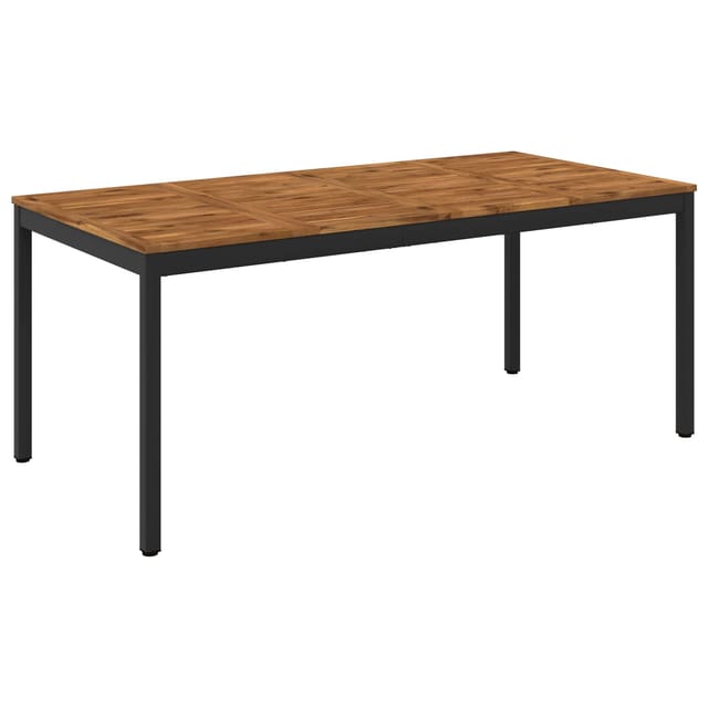 Gartentisch Natürlich Und Schwarz 147 X 88,5 X 75 Cm Vidaxl