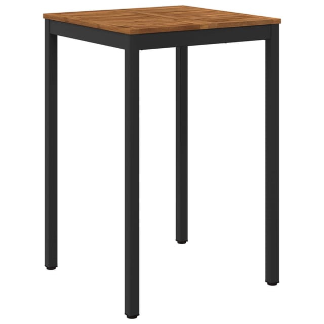 Gartenbar-tisch Natürlich Und Schwarz 70 X 68,5 X 105 Cm Vidaxl