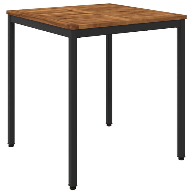 Gartentisch Natürlich Und Schwarz 70 X 68,5 X 75 Cm Vidaxl