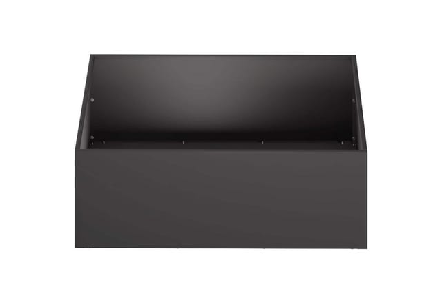 Garten-pflanzgefäß Schwarz 60 X 60 X 20 Cm Kaltgewalzter Stahl Vidaxl