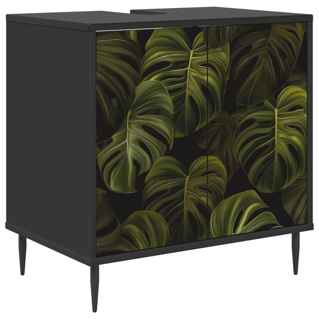 Badezimmerschrank Elburg Schwarz Eichen-optik 60 X 40 X 61 Cm Vidaxl