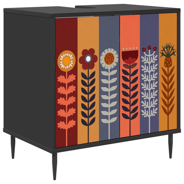 Badezimmerschrank Essen Schwarz Eichen-optik 60 X 40 X 61 Cm Vidaxl