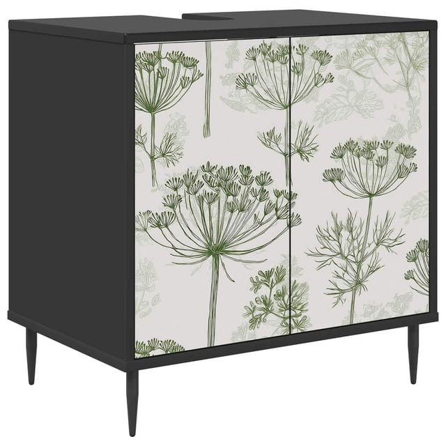 Badezimmerschrank Gotha Schwarz Eichen-optik 60 X 40 X 61 Cm Vidaxl