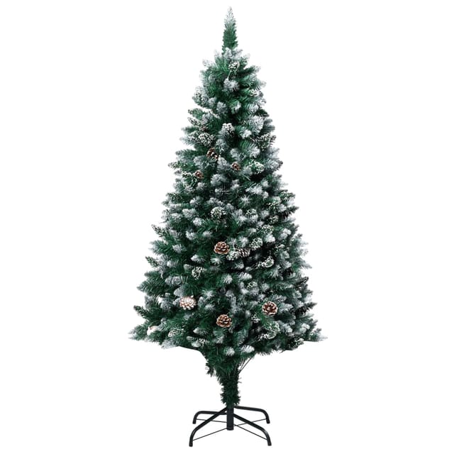 Vidaxl Künstlicher Weihnachtsbaum Mit Zapfen Und Schnee 150 Cm