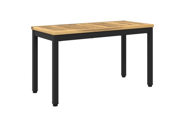 Gartenbank 80,5 X 35 X 45 Cm Massivholz Akazie Weiß Und Schwarz Vidaxl