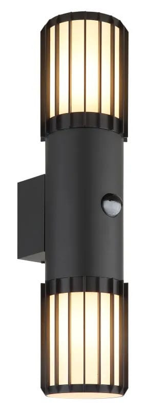 Wandleuchte Wandlampe Außenleuchte Bewegungsmelder Anthrazit Opal Alu H 38 Cm