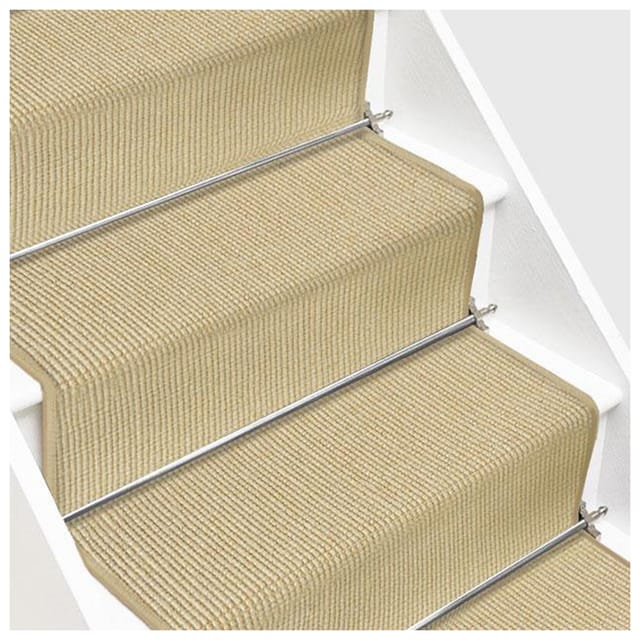 Karat - Sisal-treppenteppich Auf Maß Sylt Elfenbein 100 X 350 Cm