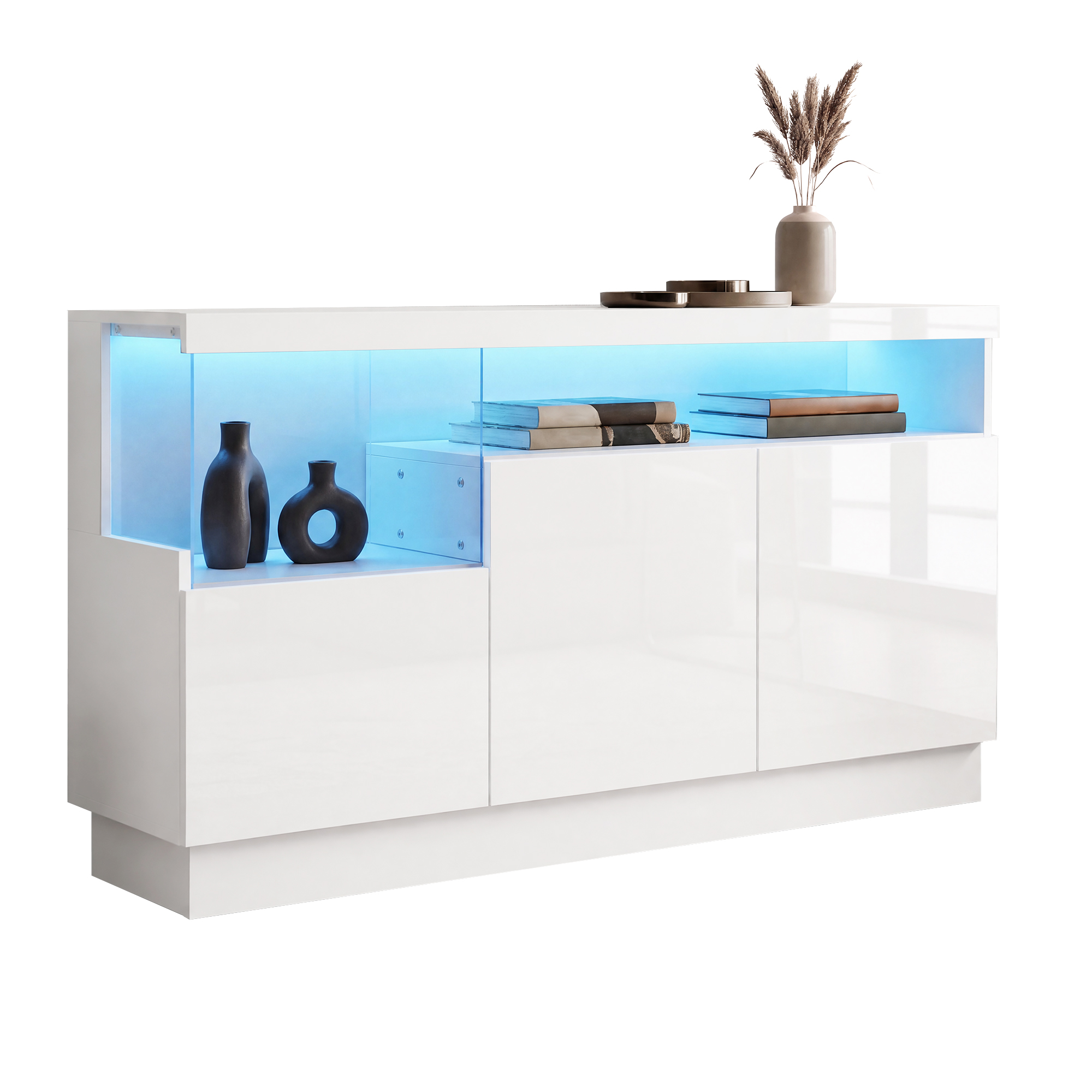 Sideboard , Led-beleuchtung App-steuerung ,acrylfach Aufbewahrungsschrank, Wohnzimmerschrank, Modernes Sideboard