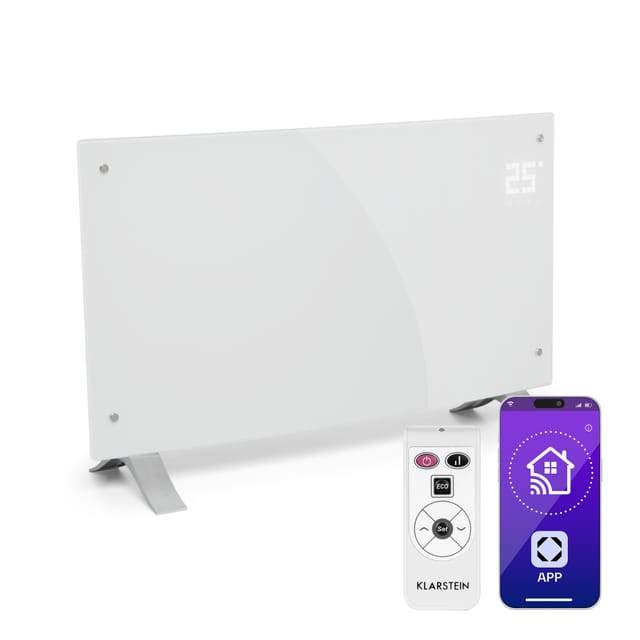 Klarstein - Bornholm Curved Smart Konvektionsheizgerät 2000 W App-steuerung Timer
