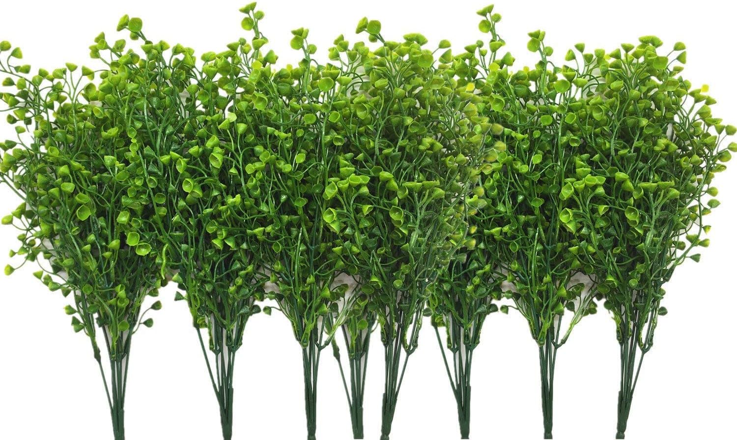 Künstliche Sträucher Büsche, Kunststoff Gefälschte Grüne Pflanzen Indoor Outdoor Hochzeit Hausgarten Veranda Küche Büro Mittelstücke Arrangements Weihnachtsdekoration - Grün 4 Stk