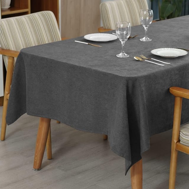 Rechteckige, Wasserdichte Dekotischdecke 140 X 180 Cm – Grau, Mikrovelours