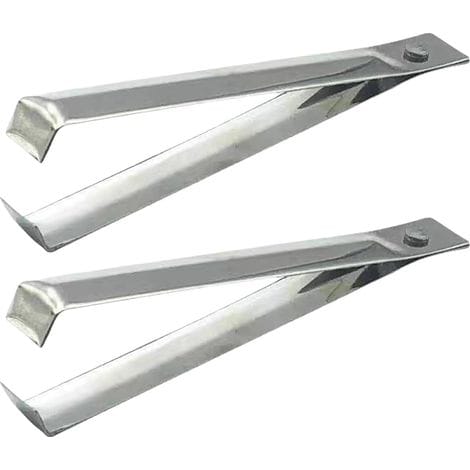 2-teiliges Knoblauchzangen-set Aus Edelstahl, Knoblauchschäler, Fischschuppenzange, Knoblauchschalenentferner, Küchenzange, Verhindert Knoblauchgeruch An Den Händen