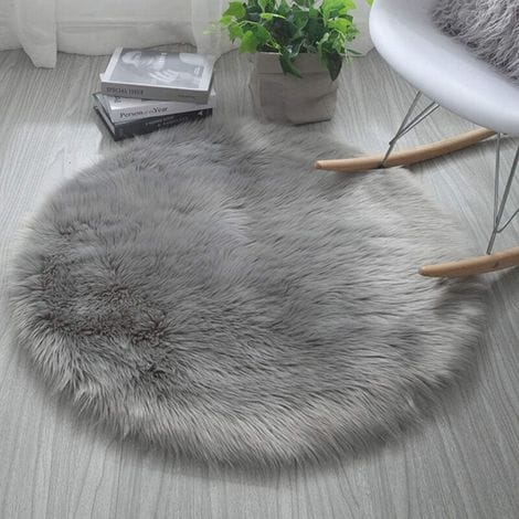 Kunstfellteppich, Weicher Imitationsfleece-teppich, Rutschfeste Yogamatte