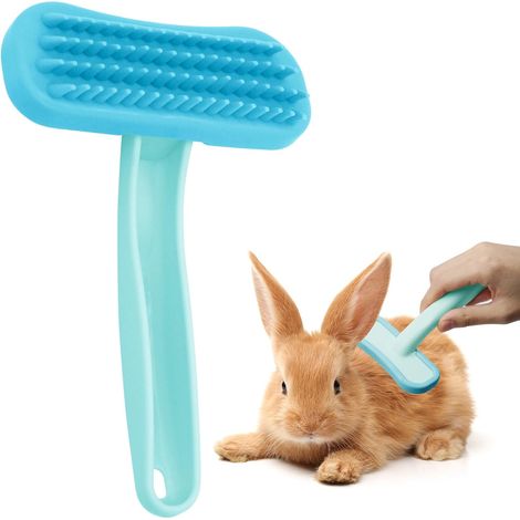 Weiche Kaninchenbürste (1 Stück), Praktische Bürste Zur Fellpflege Von Kaninchen, Weicher Silikon-massagekamm Für Kleintiere, Pflegeset Für Kaninchen Und Katzen