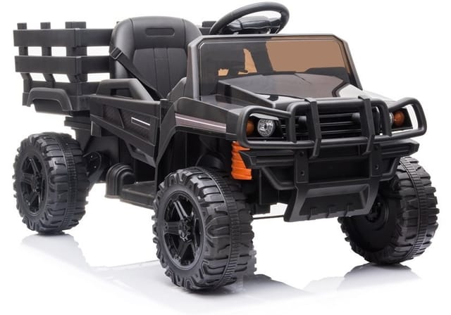 Bdm0926 Batteriebetriebenes Auto Für Kinder Mit Led-lichtern, Mp3-player Und Fernbedienung, Schwarz