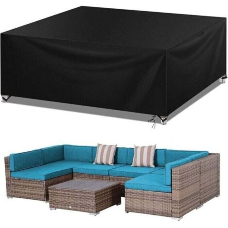 Gartenmöbelabdeckungen, Xu, Gartenlounge-abdeckung, Wasserdichte Schutzplane Für Gartentische, 420d Oxford, Uv-beständig, Windbeständig, Quadratisch (200x200x85cm) -
