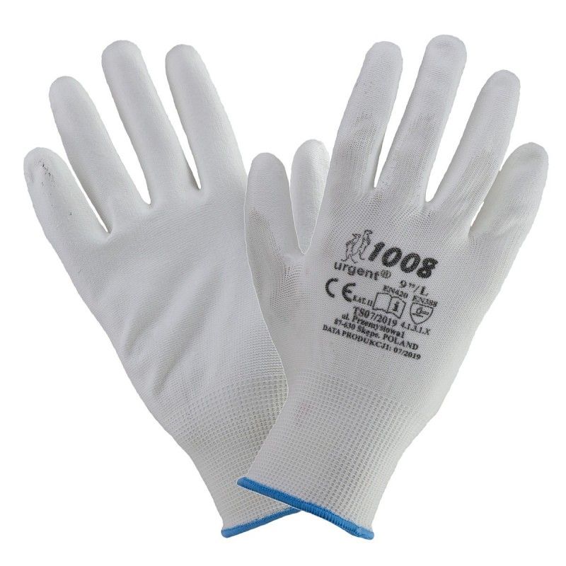 Handschuhe 1008 Polyester/polyurethan Urgent Weiß 9