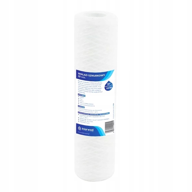 Wasserfiltergarnpatrone 10 Zoll 50 Mikron Entfernt Sedimente Und Rost Pp10-50