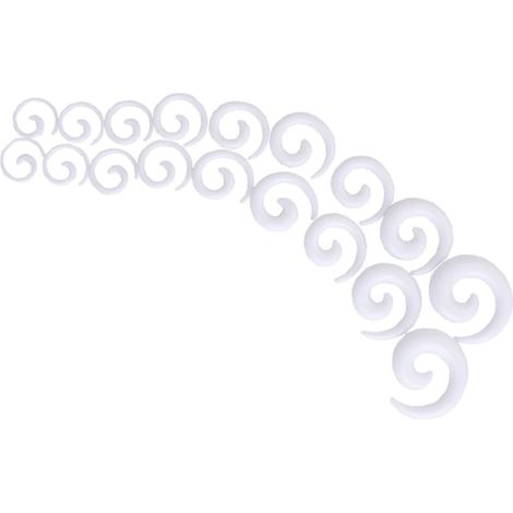 Paar Weiße, Spiralförmige Acryl-tunnel-ohrstöpsel