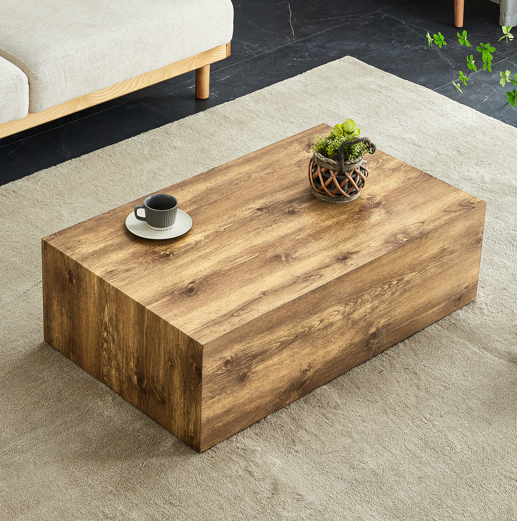 Couchtisch Holzoptik 90x50 Cm Mdf Bis 100 Kg Belastbar Okmyhome