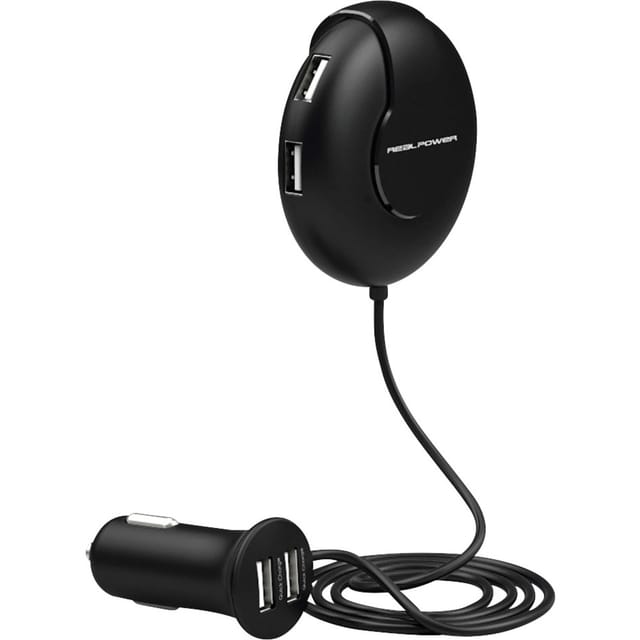 Realpower Kfz-ladegerät Hub 6 2400ma 6xusb (195446)
