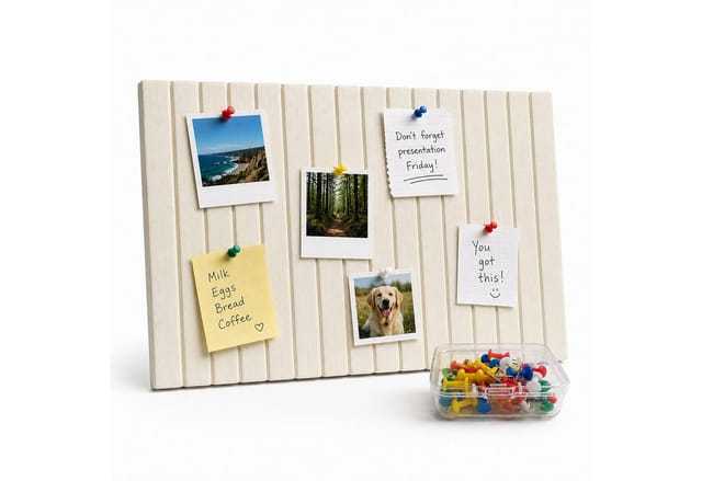 Relaxdays Filzpinnwand 2er Set, Selbstklebende Rechtecke, Für Büro & Zuhause, Filz, 30x40 Cm, Filzwand Inkl. Pins, Beige