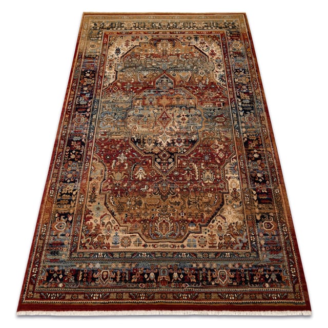 Teppich Wolle Keshan Franse, Ornament Orientalisch 7518/53528 Beige / Dunkelblau Beige 250x340 Cm