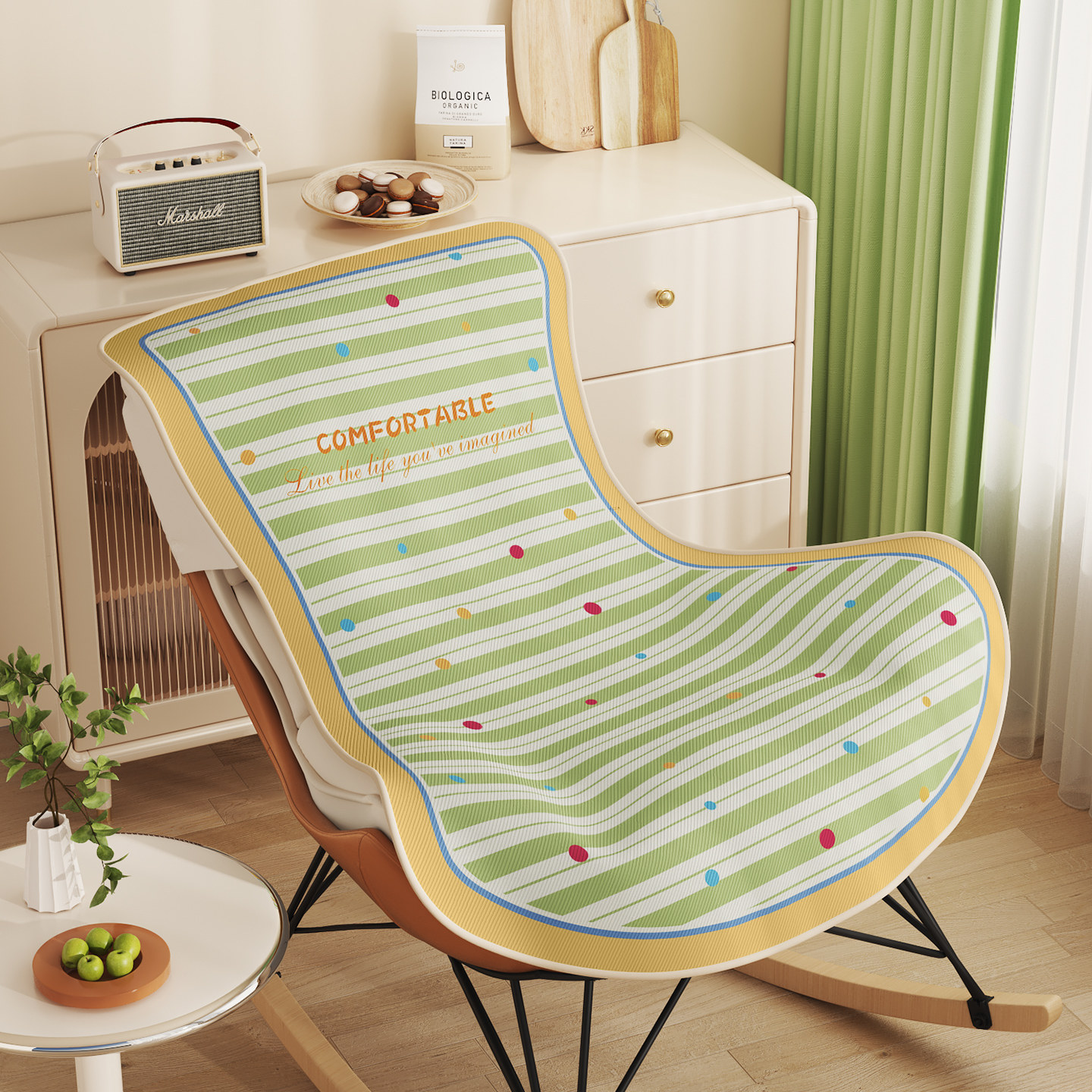Natte Fraîche 120x200cm - Aus Maissilke, Rutschfest, Für Bett, Klimaanlage - Alovez