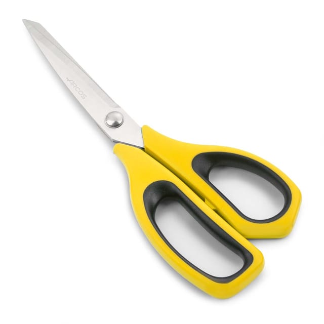 Küchenschere Arcos 185725 Aus Edelstahl Und Mango Polypropylen + 240 Mm Gelbes Elastomer Im Blister.
