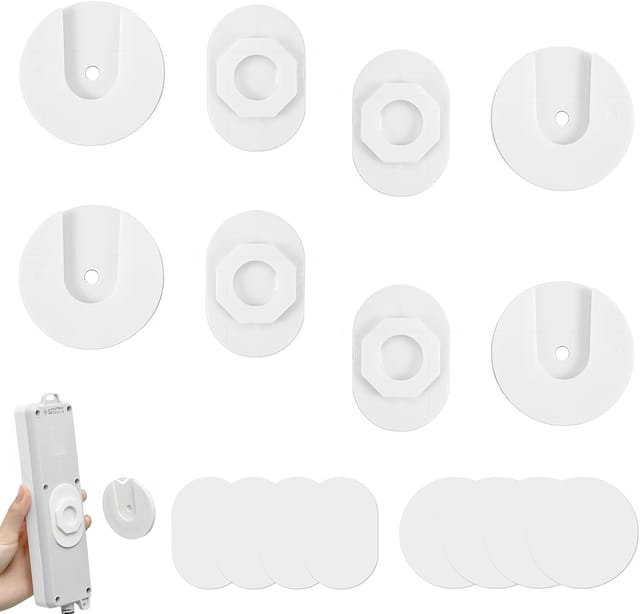 4-teiliger, Bohrfreier Steckdosenhalter, Selbstklebende Montagehalterungen Für Steckdosenleisten, Wandmontierter Steckerorganizer Für Wlan-router