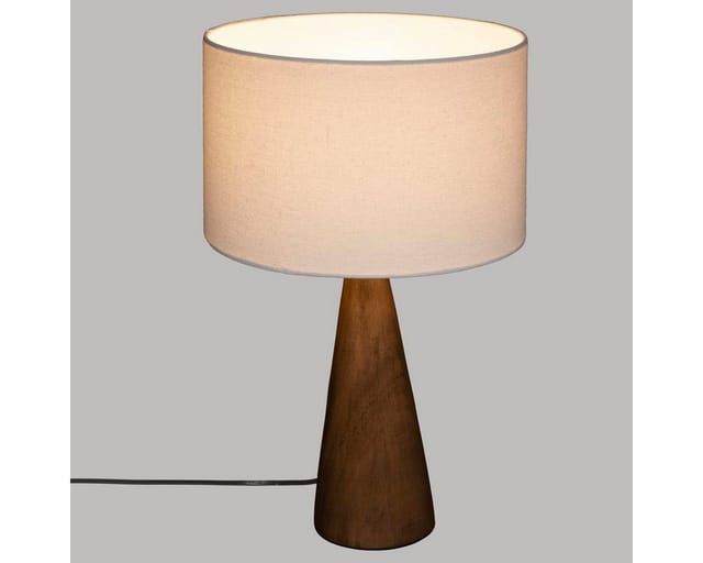 Leuchte Aina - Holz Und Weiß H. 46 Cm - Atmosphera