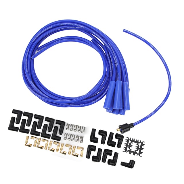 8,5 Mm 180° Zündkabelsatz Mit Staubdichten Kappen, Ersatz Für Chevy 8-zylinder-modelle, Blau