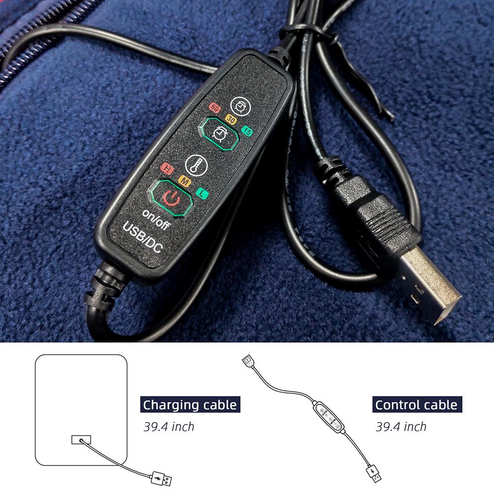 12v Usb-beheizbare Autodecke, Haustierdecke, Elektrische Decke, Kniepolsterdecke, Rote Beheizbare Kapuzendecke Mit Timer Und Thermostat