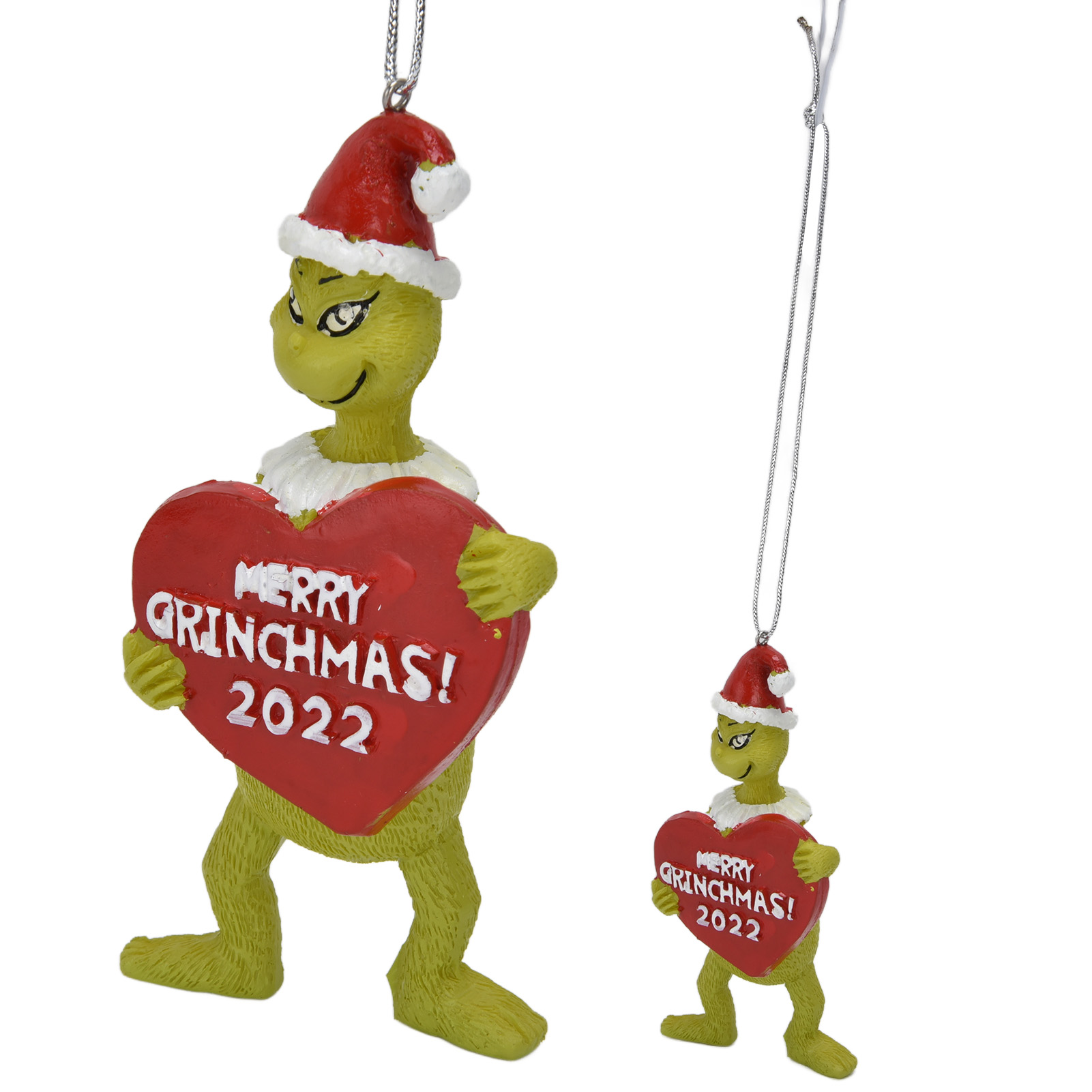 Grinch-weihnachtsschmuck, Anhänger In Form Eines Grünen Tannenbaums, Handgefertigte Partydekoration Aus Kunstharz, Herzform.