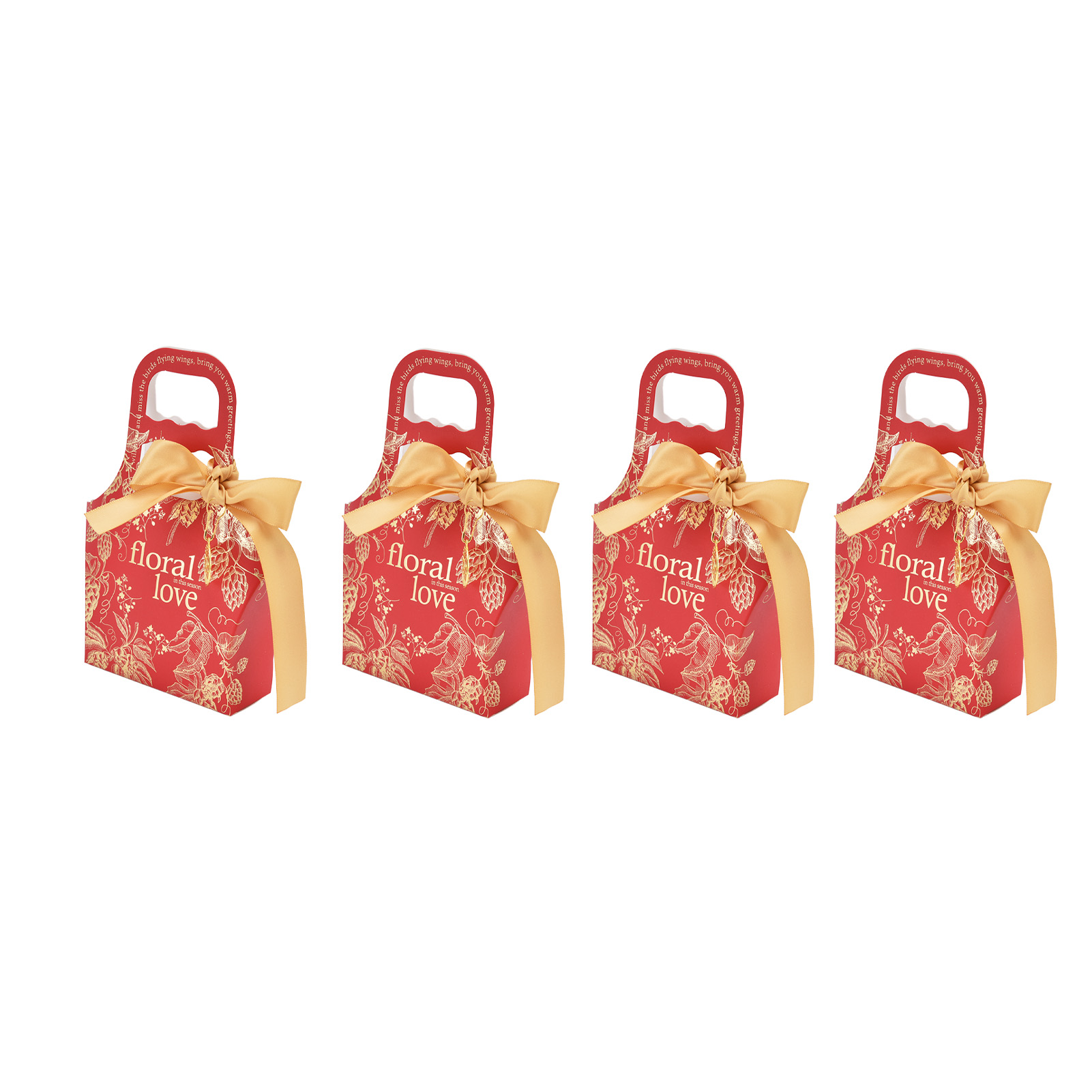 Set Mit 50 Gastgeschenkboxen Im Chinesischen Stil Für Hochzeiten, Hochwertige Süßigkeitenverpackung, Geschenkboxen In Retro-karmesinrot, Goldenes Band + Glücksbringer-anhänger (anstecknadel Inklusive)