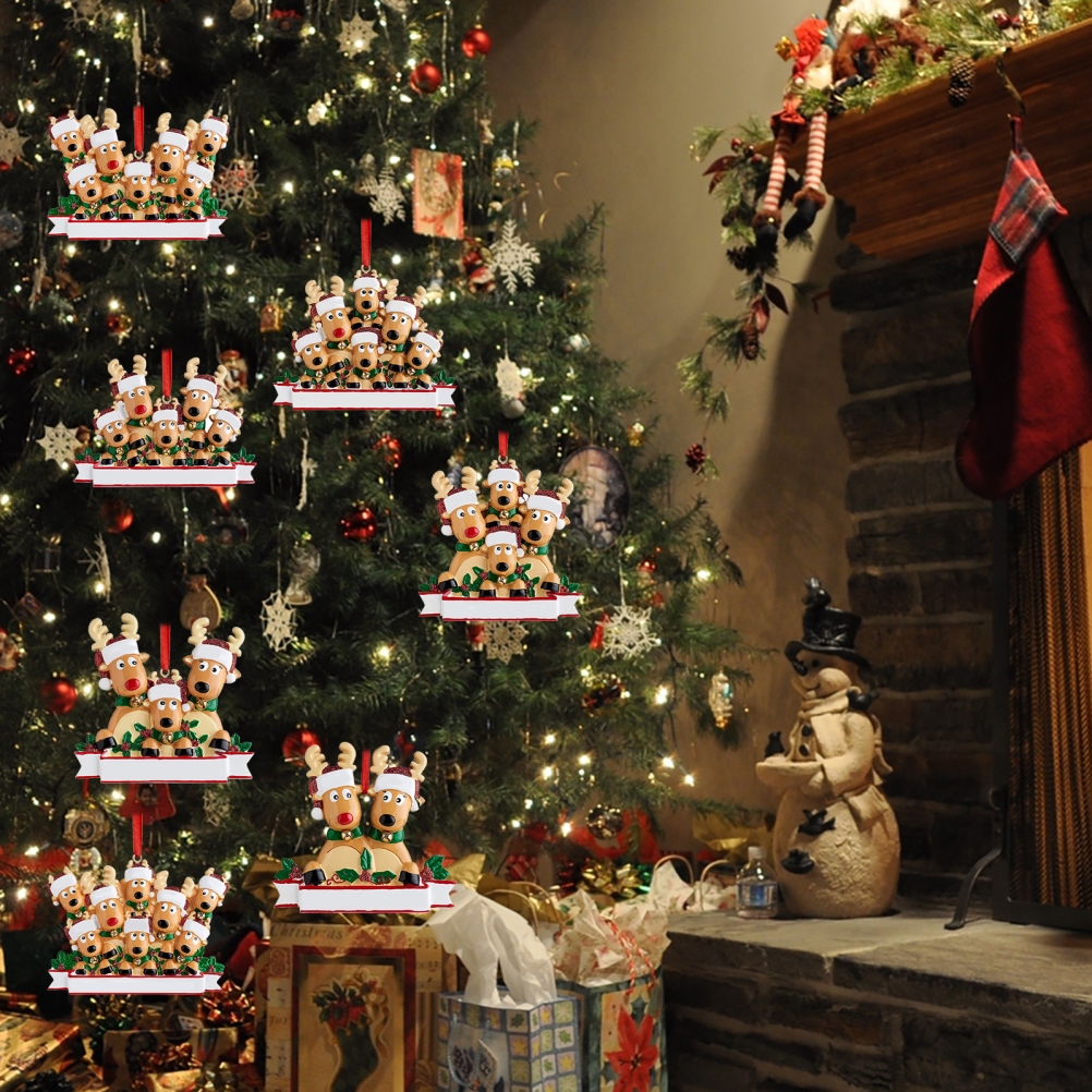 Set Mit 7 Weihnachtsrentieren, Hängedekoration Für Den Baum, Kleiner Geschenkanhänger (beutel, 1 Anhänger)