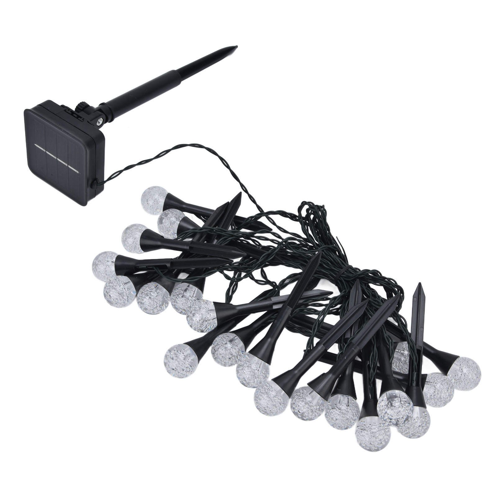 Solar-gartenleuchte Für Den Außenbereich, Dekorative Lichterkette Mit Blasenmuster Für Den Rasen, Gartenstecker, Solar-gartenlampe, Warmes Licht Mit Eingebautem Akku