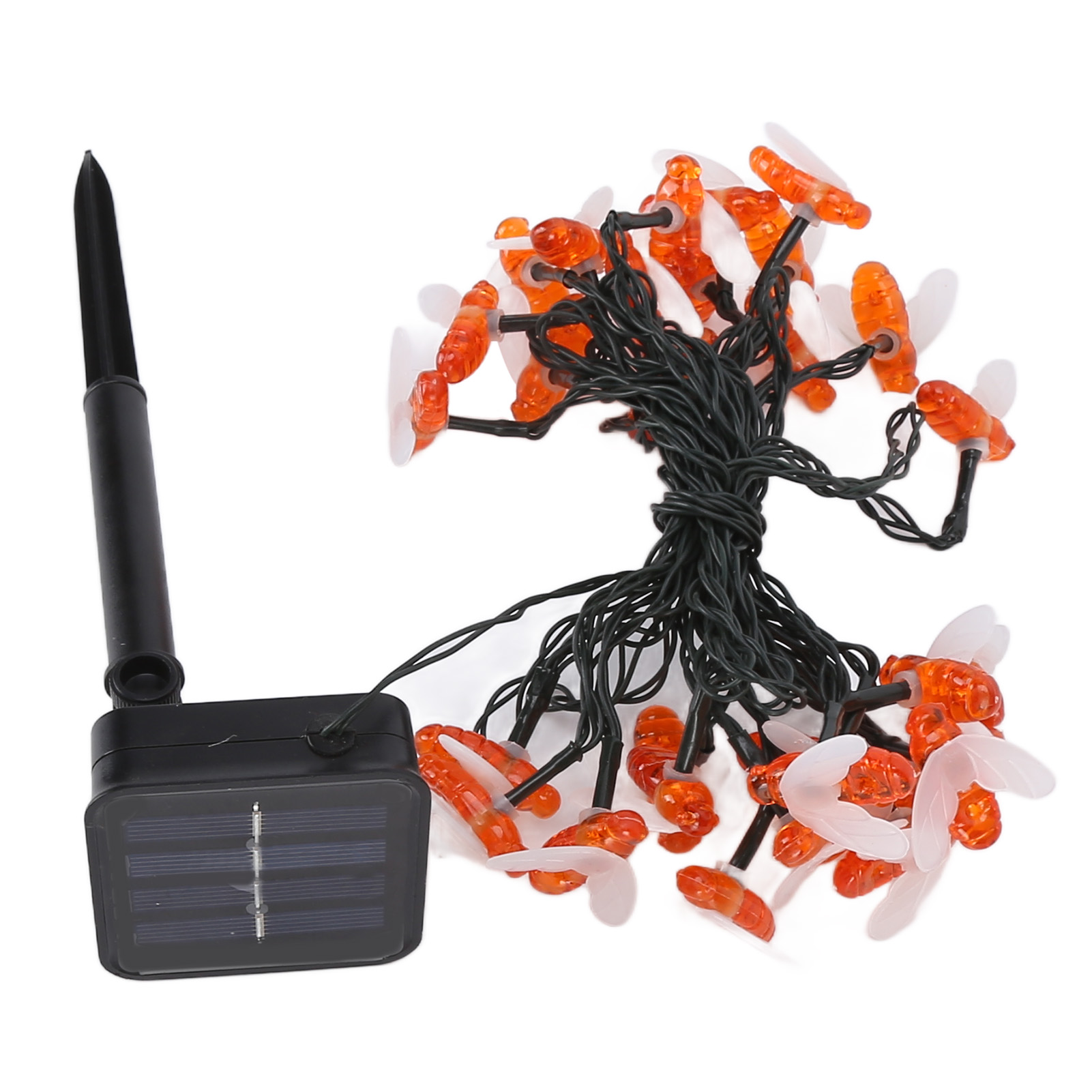 Solarbetriebene Led-lichterkette In Bienenform, 6,5 M, Warmweiß, Mit Integriertem Akku, Wasserdicht Für Garten, Terrasse Und Außenbereich