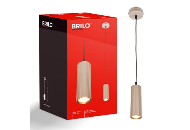 Briloner Led Pendelleuchte Höhenverstellbar Ø10x120 Cm Gu10 Fassung Max. 9w Beige - Hängelampe Esszimmer Esstisch Wohnzimmer