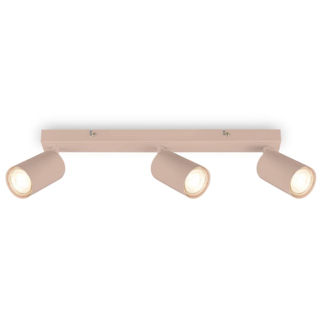 Briloner Deckenlampe Schwenkbar 44x8,5 Cm Gu10 Fassung Max. 9w 3-flammig Beige - Deckenstrahler Wohnzimmer Flur Küche Büro