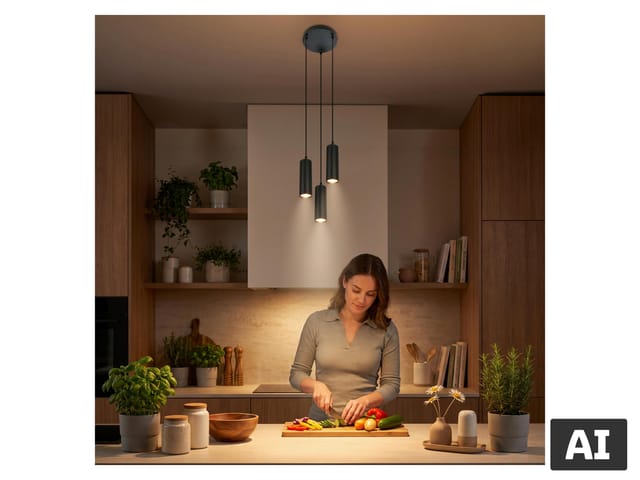 Briloner Led Pendelleuchte Höhenverstellbar Ø20x120 Cm Gu10 Fassung Max. 9w 3-flammig Schwarz - Hängelampe Esszimmer Esstisch Wohnzimmer