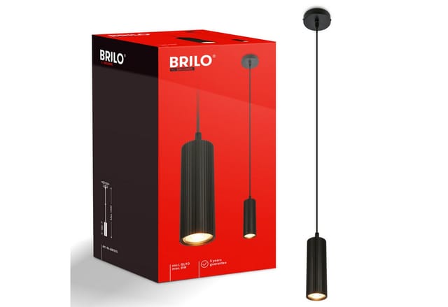 Briloner Led Pendelleuchte Höhenverstellbar Ø10x120 Cm Gu10 Fassung Max. 9w Schwarz - Hängelampe Esszimmer Esstisch Wohnzimmer
