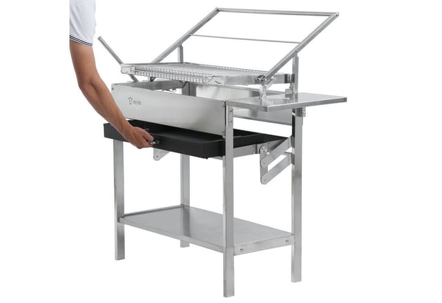 Bbq-toro Flip Grill Mit 360° Drehbarem Grillrost Edelstahl, 110 X 60 X 110 Cm, Höhenverstellbare Kohlewanne