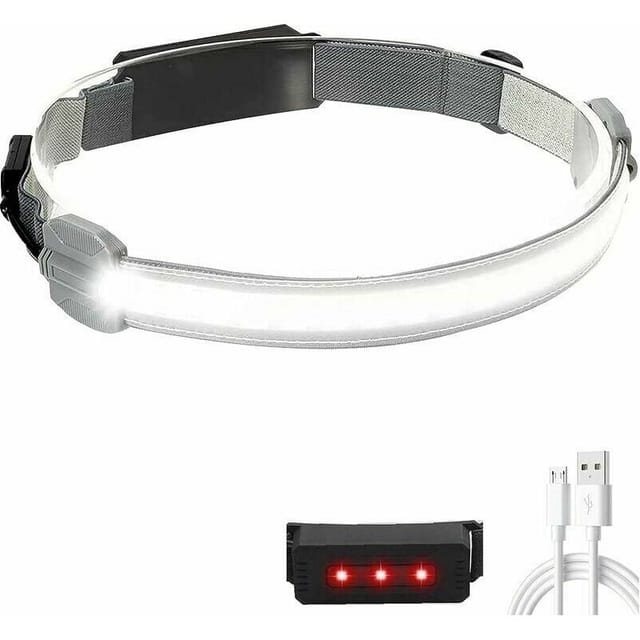 1 Stück Cob-led-stirnlampe, Usb-aufladbares Stirnband, Stirnlampe Mit Breitem Abstrahlwinkel, Helle Led-scheinwerfer, 3 Modi