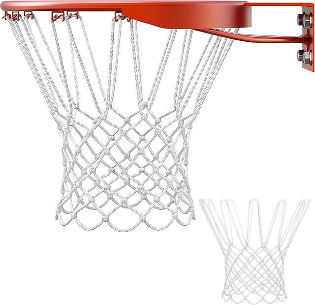 Basketballnetz, 2-teilig, Abnehmbar, Ersatz-basketballnetz Für Alle Wetterbedingungen, Tragbar, Professioneller Ersatz Für Indoor- Und Outdoor-körbe