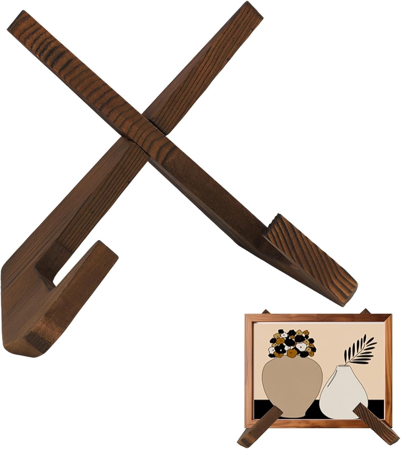 Schallplattenständer Aus Holz – Rustikales Retro-design In Braun, Perfekt Zur Präsentation Von Alben Und Musikzubehör Für Vinyl-liebhaber