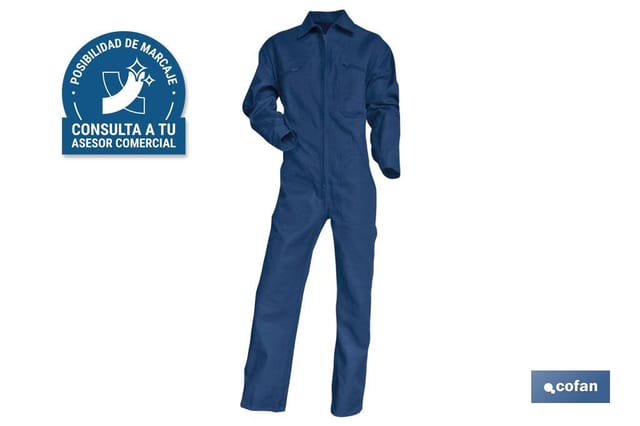 Arbeitsoverall Mit Sechs Taschen, Modell 'tesla', Größe S, 65 % Polyester Und 35 % Baumwolle, Marineblau