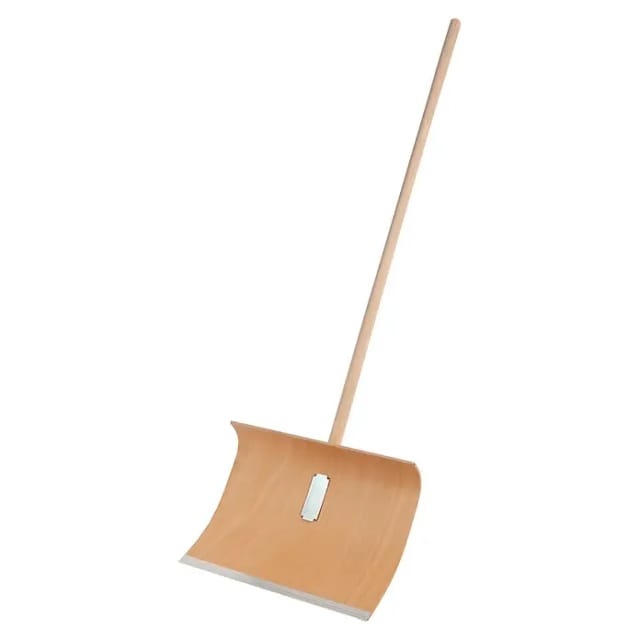 Sperrholz-schneeschieber 50 Cm, Alukante, Mit Stiel